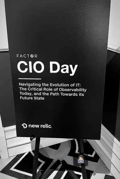 Event signage for Factor CIO Day
