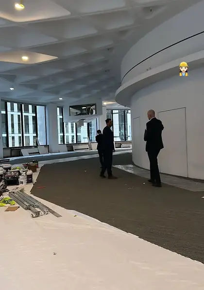 A function room mid set-up in Sydney