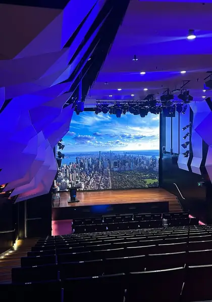 A theatre stage ready for an event in Sydney